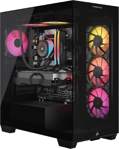 Corsair Vengeance i7500 Gaming PC – Liquid Cooled Intel® Core™ i9-14900KF CPU – NVIDIA® GeForce RTX™ 5090 GPU – 64GB Vengeance RGB DDR5 Memory – 2TB M.2 SSD – Black in Kuwait