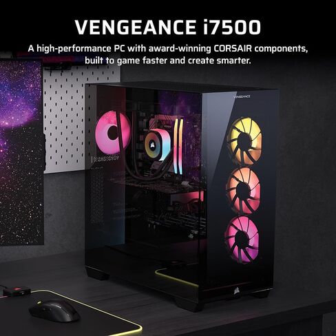 Corsair Vengeance i7500 Gaming PC – Liquid Cooled Intel® Core™ i9-14900KF CPU – NVIDIA® GeForce RTX™ 5090 GPU – 64GB Vengeance RGB DDR5 Memory – 2TB M.2 SSD – Black in Kuwait