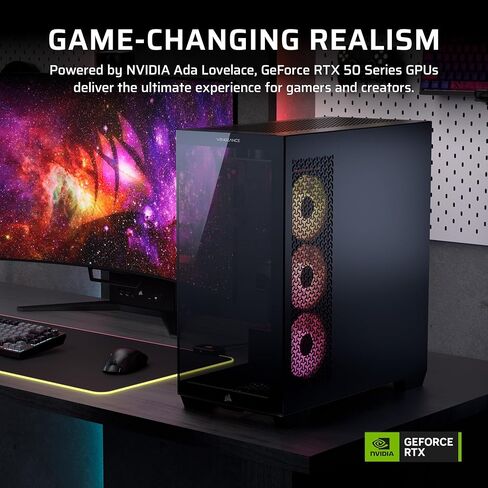 Corsair Vengeance i7500 Gaming PC – Liquid Cooled Intel® Core™ i9-14900KF CPU – NVIDIA® GeForce RTX™ 5090 GPU – 64GB Vengeance RGB DDR5 Memory – 2TB M.2 SSD – Black in Kuwait