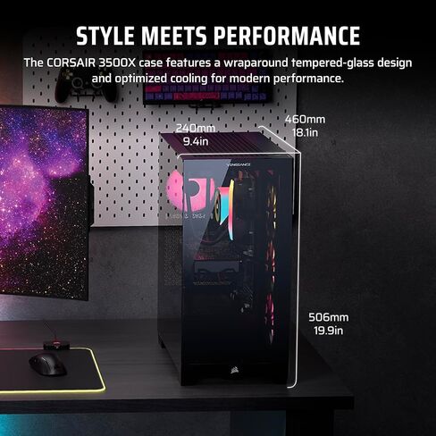 Corsair Vengeance i7500 Gaming PC – Liquid Cooled Intel® Core™ i9-14900KF CPU – NVIDIA® GeForce RTX™ 5090 GPU – 64GB Vengeance RGB DDR5 Memory – 2TB M.2 SSD – Black in Kuwait