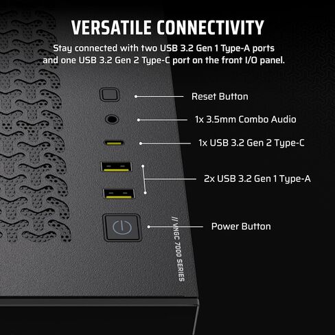 Corsair Vengeance i7500 Gaming PC – Liquid Cooled Intel® Core™ i9-14900KF CPU – NVIDIA® GeForce RTX™ 5090 GPU – 64GB Vengeance RGB DDR5 Memory – 2TB M.2 SSD – Black in Kuwait