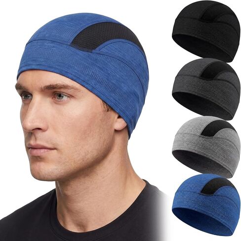 JenPen 4 Pcs Skull Cap Helmet Liner Beanie Lightweight Summer Skull Cap Under Helmet Cycling Motorcycle Hard for Men Women in Saudi Arabia