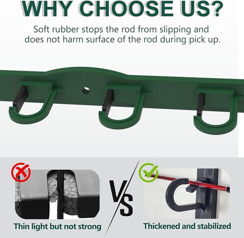 Aventik Vertical/Horizontal Fishing Rod Holder For Garage, Wall, Ceiling Holds Up To 6/12 Fishing Pole Holders in Kuwait