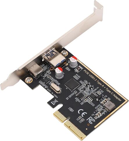 SUNGOOYUE PCIe to USB 3.1 Expansion Card, High Speed 10Gbps Data Transfer with ASM1142 Chip, USB 3.0 and Type C .1 Interfaces, Compatible with OS X, for Desktop Computer in Kuwait