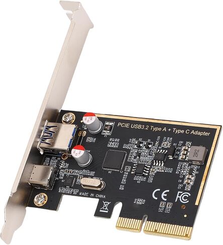 SUNGOOYUE PCIe to USB 3.1 Expansion Card, High Speed 10Gbps Data Transfer with ASM1142 Chip, USB 3.0 and Type C .1 Interfaces, Compatible with OS X, for Desktop Computer in Kuwait
