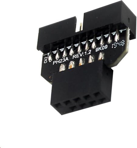Mainboard Panel Plug USB2.0 9-Pin Female to USB3.0 19-Pin Male Adapter US in Kuwait