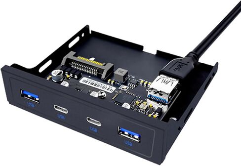 Multiports USB3.2 Front Panel USB Expansion Adapter for Desktops 3.5" Soft Drives Bay with 4 Port, Easy Installation Expansion Bracket in Kuwait