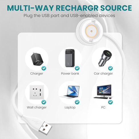 TOTWOO Fast Charging Cable with Anti-Slip Base for Long Distance Bracelets, Replacement USB Charger Cord for TOTWOO Smart Bracelet, Portable Travel Charging Adapter for Couple Bracelets in Kuwait