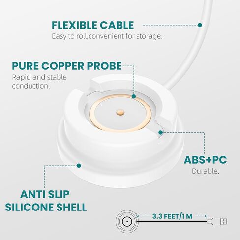 TOTWOO Fast Charging Cable with Anti-Slip Base for Long Distance Bracelets, Replacement USB Charger Cord for TOTWOO Smart Bracelet, Portable Travel Charging Adapter for Couple Bracelets in Kuwait