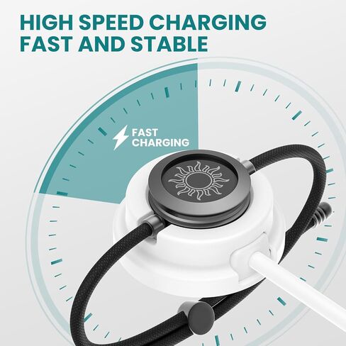TOTWOO Fast Charging Cable with Anti-Slip Base for Long Distance Bracelets, Replacement USB Charger Cord for TOTWOO Smart Bracelet, Portable Travel Charging Adapter for Couple Bracelets in Kuwait