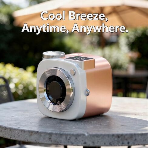 مروحة كاميرا صغيرة، برتقالية، 2 × 2 بوصة، مروحة محمولة قابلة لإعادة الشحن USB 93 جم مع رياح عالية السرعة تستشعر الجليد بدرجة حرارة 16 درجة فهرنهايت، 199 سرعة بدون خطوات، شاشة رقمية، بطارية 2000 مللي أمبير في الساعة للاستخدام في الهواء الطلق، والسفر in Kuwait