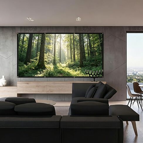 1pc 60-Inch 4K Ultra HD 16:9 Wrinkle-Free Portable Projection Screen with Storage Bag and Hanging Rope, Foldable for Home/Outdoor Camping Use, High-Definition Projector Accessory in Kuwait