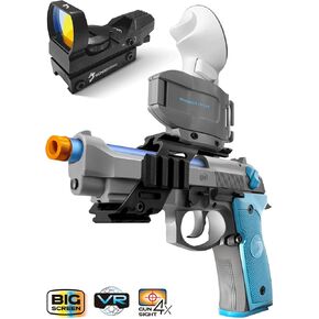 مسدس الواقع الافتراضي M9 الذكي لـ SteamVR، متوافق مع Quest 2/3/3S، HTC Vive، PICO 4 Ultra - مسدس الواقع الافتراضي الواقعي مع الارتداد والمجلة - هدية مثالية للاعبين وعشاق الرماية (VR + BigScreen + Gunsight) in Kuwait