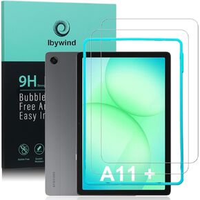 Ibywind for Samsung Galaxy Tab A9+/A11+ Screen Protector,2 Pack,9H Hardness Tempered Glass with Alignment Frame,Full Coverage,Bubble Free,Fingerprint Unlock,Scratch Resistant in Kuwait