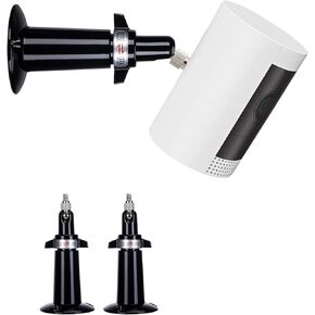 (𝐌𝐞𝐭𝐚𝐥 𝟐 𝐏𝐚𝐜𝐤) 360 Degrees Adjustable Security Wall Mount for Ring Stick Up Cam/Ring Indoor Cam/Wyze Cam/Eufy Cam/Arlo Cameras, Fits All Cameras with Standard 1/4 Threaded Holes-White in Kuwait