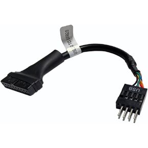 WLGQ USB 3.0 to USB 2.0 Adapter Cable, 19/20 Pin to 9 Pin Internal Header Converter, 480 Mbps Data Transfer Speed for Desktop PC Motherboard Front Panel Connection - 1 Pack in Kuwait