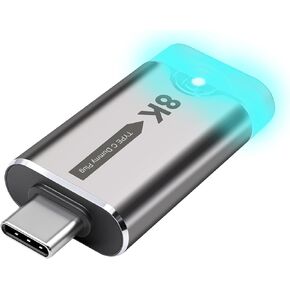 XMSJSIY 8K USB Type-C Dummy Plug Display EDID Emulator USB-C HDR Virtual Monitor Headless Ghost Adapter Supports 7680x4320 with LED Light for Screenless Remote Control -1 PCS in Kuwait