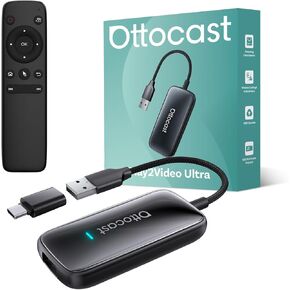 OTTOCAST Play2Video Ultra with Wireless Air Mouse Remote Control Set, Carplay Adapter 2026 Upgrade Compatible with Wireless CarPlay/Android Auto in Kuwait