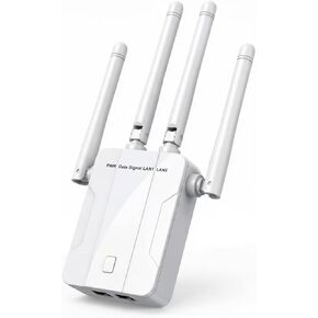 معزز إشارة موسع WiFi، ثنائي النطاق 5G/2.4 جيجا هرتز، يغطي ما يصل إلى 16,899 قدم مربع، 4X أسرع، مكرر لاسلكي مع منفذ إيثرنت، إعداد بنقرة واحدة، متوافق مع Alexa in Kuwait