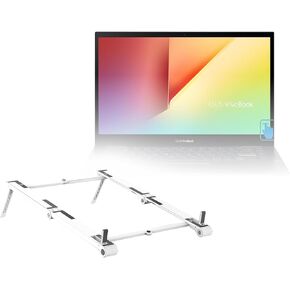 حامل وحامل BoxWave متوافق مع ASUS VivoBook Flip 14 2 في 1 TP470EA-AS34T (14 بوصة) - حامل ألومنيوم للجيب 3 في 1، حامل عرض محمول متعدد الزوايا - فضي معدني in Kuwait