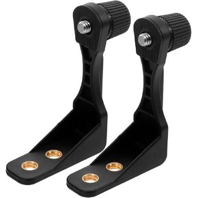 VALICLUD 2pcs 1/4 Thread Binocular Tripod Adapter Metal L-Shaped Mount Connector for Astronomical Microscope Photography Black Scope Accessories in Kuwait