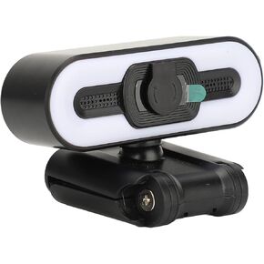 XUMIUZIY 4K Webcam for PC, USB PC Camera with Built in Microphone, Super Bright Fill Light, Auto Beauty, 4K 30FPS Computer Web Camera for Streaming in Saudi Arabia