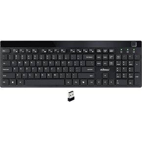 Adesso WKB-1400FB Wireless Keyboard with Built-in Fingerprint Reader, 2.4GHz Full Size 104-Key Low Profile Keyboard, AES 256-Bit Encrypted, Windows Hello Compatible for Windows 10 11 in Kuwait