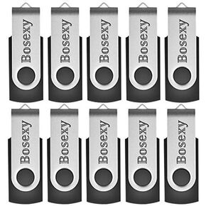 10 عبوات من محركات أقراص فلاش USB USB 2.0، محرك أقراص إبهام دوار (4 جيجابايت، فضي) in Kuwait