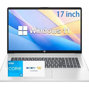 HP 17.3 inch Laptop with Microsoft Office 365 for The Web, Intel 13th 8 Cores i3 CPU (Beat 11th i5), 8GB RAM, 256GB PCIe SSD, Long Battery Life, Windows 11, All-Day Performance for Work & Study in Kuwait
