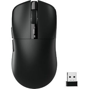 Keymatic G58 Wireless Gaming Mouse, 24000 DPI,Lightweight, Tri-Mode Rechargeable Wireless Mouse with 4 Programmable Buttons, LCD Screen, Dual Battery Rechargeable Compatible with PC, Mac-Black in Kuwait