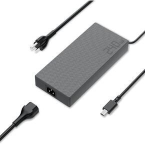 شاحن بديل 240 واط لجهاز ASUS ROG Zephyrus G14 G15 M16 S15 S17 Scar 15 17 Strix G TUF Dash A15 F15 A16 F16 A17 F17 Vivobook Pro 16X ADP-240EB B محول تيار متردد سلك طاقة الكمبيوتر المحمول (مستطيل Conn) in Kuwait