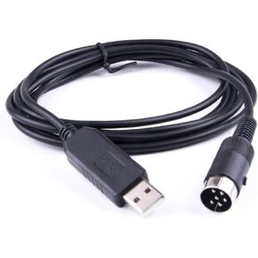 كابل برمجة USB متوافق مع TS-450S TS690 TS 790 ID-150 إلى 6P Din RS232 محول محول تسلسلي 6ft in Kuwait