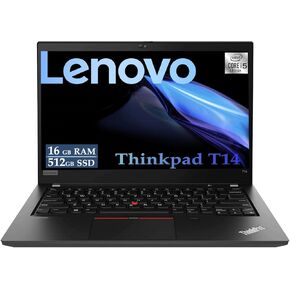 كمبيوتر محمول Lenovo Thinkpad T14 Business، كمبيوتر محمول مقاس 14 بوصة، FHD (1920x1080)، Core i5-10310U، ذاكرة الوصول العشوائي DDR4 سعة 16 جيجابايت، 512 جيجابايت SSD، كاميرا ويب، HDMI، Windows 11 Pro (متجدد) in Kuwait