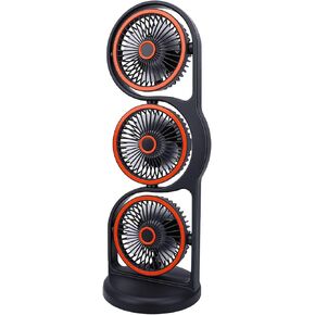 SUNGOOYUE Cordless Fan Desk Fan, Usb Rechargeable Portable 3 Head For Study Work Outdoor Home Office Bedroom Cooling Nan (Grey) in Kuwait