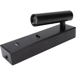 مصباح قراءة حائطي LED، مصباح مثبت على الحائط مع رأس قابل للدوران 350 درجة ومنفذ شحن USB، لمنضدة غرفة النوم الداخلية in Kuwait