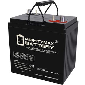Mighty Max Battery 6V 210AH Dual Terminal SLA Replacement Battery Compatible with Golf Cart and Scrubber in Kuwait