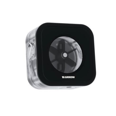 Barrow Composite Flow Meter for PC Water Cooling, Acrylic and Aluminum Alloy Flow Indicator with 5V 3-Pin ARGB, Ceramic Bearing Water Velocity Meter for Computer Cooling System, Black in Saudi Arabia