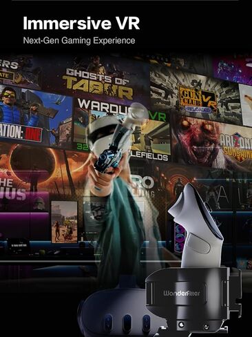 مسدس الواقع الافتراضي M9 الذكي لـ SteamVR، متوافق مع Quest 2/3/3S، HTC Vive، PICO 4 Ultra - مسدس الواقع الافتراضي الواقعي مع الارتداد والمجلة - هدية مثالية للاعبين وعشاق الرماية (VR + BigScreen + Gunsight) in Kuwait