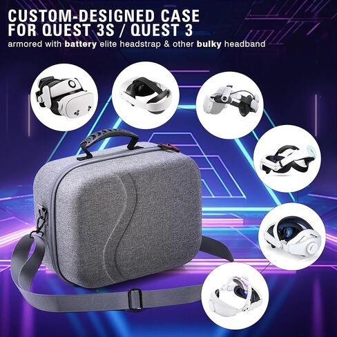 حقيبة حمل كبيرة لـ Meta Quest 3 / Quest 3S VR حقيبة تخزين لحزام الرأس BOBOVR S3 PRO Elite، حافظة حزام الرأس Elite لـ Oculus Quest3 مع حزام البطارية، ملحقات Quest 3S in Kuwait