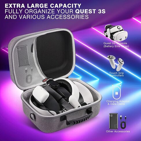 حقيبة حمل كبيرة لـ Meta Quest 3 / Quest 3S VR حقيبة تخزين لحزام الرأس BOBOVR S3 PRO Elite، حافظة حزام الرأس Elite لـ Oculus Quest3 مع حزام البطارية، ملحقات Quest 3S in Kuwait