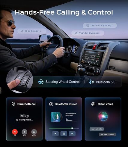 9 Inch Car Radio Stereo for Honda CR-V 2012-2016 Wireless CarPlay Android Auto 5G WiFi GPS Navigation Touch Screen Bluetooth FM RDS HD Backup Camera (2012-2016 CRV Radio) in Saudi Arabia