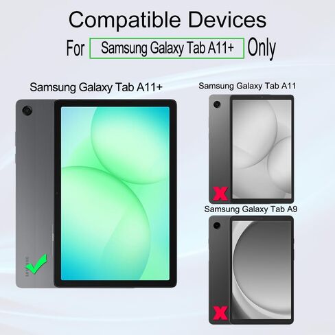 واقي شاشة Ibywind لهاتف Samsung Galaxy Tab A9+/A11+، عبوتان، زجاج مقسى بصلابة 9H مع إطار محاذاة، تغطية كاملة، خالي من الفقاعات، فتح بصمات الأصابع، مقاوم للخدش in Kuwait