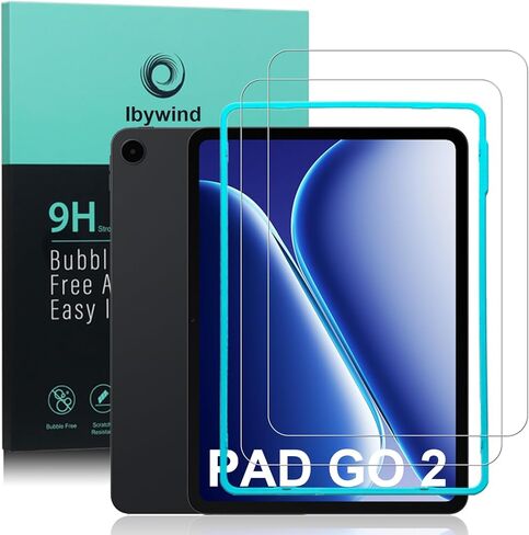 Ibywind for OnePlus Pad Go 2 Screen Protector,2 Pack,9H Hardness Tempered Glass with Alignment Frame,Full Coverage,Bubble Free,Fingerprint Unlock,Scratch Resistant in Kuwait