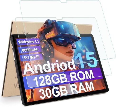 واقي شاشة Hianjoo مكون من قطعتين متوافق مع ZIOVO Z168 10 بوصة 2025 Android 15 Tablet، زجاج مقسى [وضوح HD] [9 صلابة] [مضاد للخدش] [سهل التركيب] [9.21 بوصة × 6.02 بوصة، 234 مم × 153 مم] in Kuwait