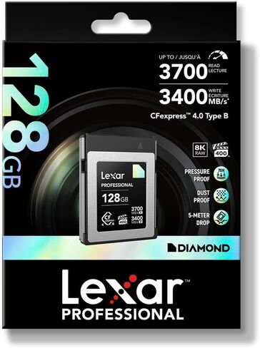 بطاقة ذاكرة CFexpress 4.0 من النوع B بسعة 128 جيجابايت من Diamond Series in Kuwait