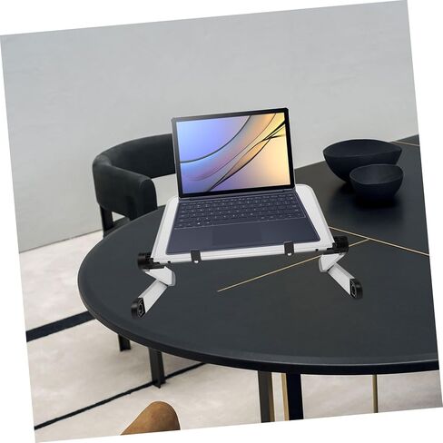 SHOWERORO حامل كمبيوتر محمول قابل للتعديل للتحكم في الارتفاع، حامل محمول مريح للأجهزة اللوحية، حامل قابل للطي للمكتب والأريكة، استخدام تصميم موفر للمساحة، تبديد الحرارة in Kuwait