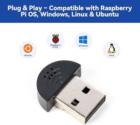Pironman 5 Pro Max Mini PC Case + USB 2.0 Mini Microphone for Raspberry Pi 5 in Kuwait