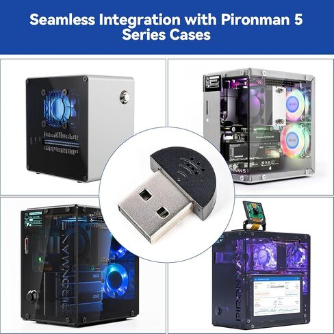 Pironman 5 Pro Max Mini PC Case + USB 2.0 Mini Microphone for Raspberry Pi 5 in Kuwait