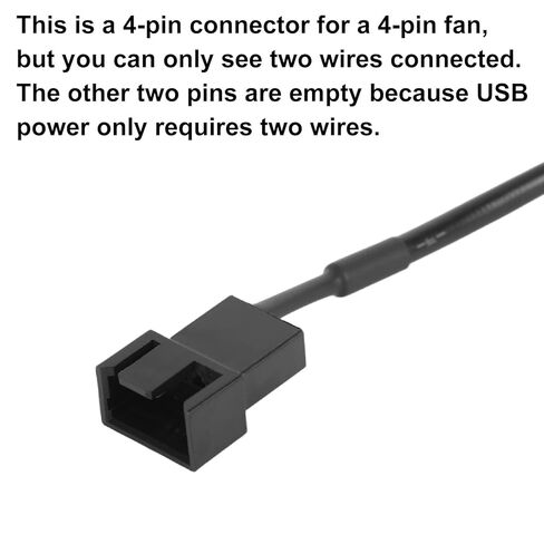 4 قطع USB 5 فولت إلى 12 فولت 4-Pin محولات وحدة تحكم سرعة مروحة تبريد الكمبيوتر، جهد قابل للتعديل USB إلى محول مروحة مع مخرج 8 وات بحد أقصى لوحدة المعالجة المركزية ووحدة معالجة الرسومات in Kuwait