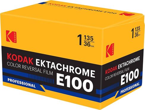 طبقة شفافة ملونة Kodak Professional Ektachrome E100 (فيلم رول 35 مم، 36 تعريض، عبوة قديمة) - عبوتان مع قطعة قماش للتنظيف من الألياف الدقيقة in Kuwait